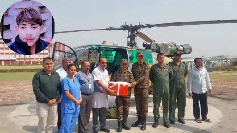 मौत के बाद भी आर्मी के लिए हीरो बना 16 साल का हर्ष, पानीपत में हुई दुर्घटना में हो गया था ब्रेन डेड, रोहतक में पहली बार ऑर्गन एयरलिफ्ट।
